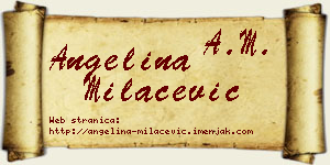 Angelina Milaćević vizit kartica